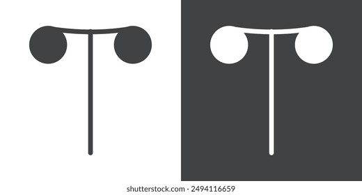 Wind up key icon Flat set in black and white color outline vector