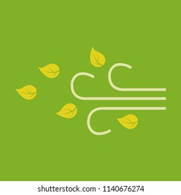 Wind and leafs icon