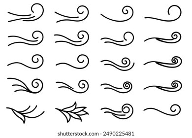 Wind Line Art Design Illustration Gust Artwork Drawing