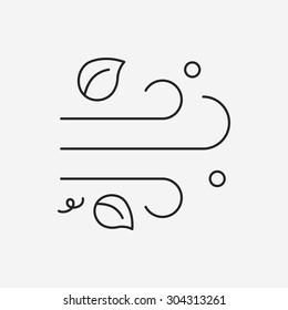 wind line icon
