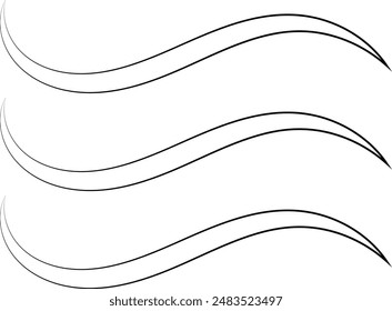 Wind line icon breeze air logo. Wind fart blow vector icon symbol motion design