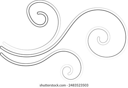 Wind line icon breeze air logo. Wind fart blow vector icon symbol motion design