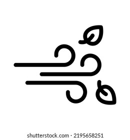 wind line icon illustration vector graphic 
