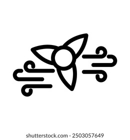 wind line icon illustration vector graphic. Simple element illustration vector graphic, suitable for app, websites, and presentations isolated on white background
