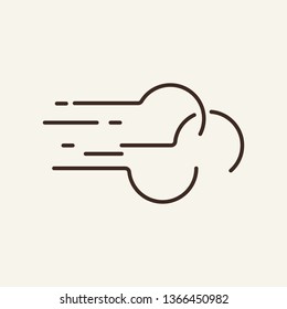 Wind line icon. Speed, sky, power. Meteorology concept. Can be used for topics like weather, storm, climate