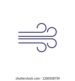 Wind line icon. Weather, nature, environment. Weather concept. Vector illustration can be used for topics like environment, ecology, weather forecast.