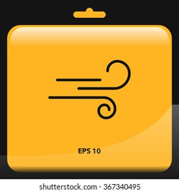wind line icon for web and mobile