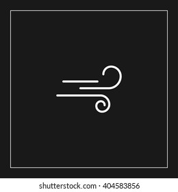 wind line icon for web and mobile. flat design style
