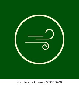 wind line icon for web and mobile. flat design style
