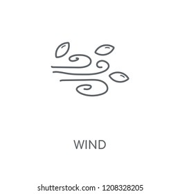 Wind linear icon. Wind concept stroke symbol design. Thin graphic elements vector illustration, outline pattern on a white background, eps 10.