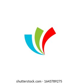 wind logo design vector modern style