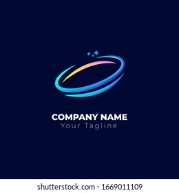 Wind Logo Gradient Design Illustration