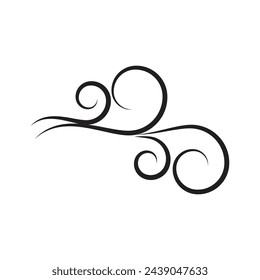 Wind logo vector symbol design
