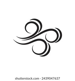 Wind logo vector symbol design