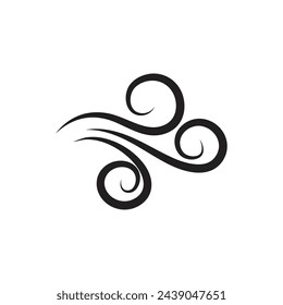 Wind logo vector symbol design