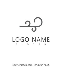 Wind logo vector symbol design