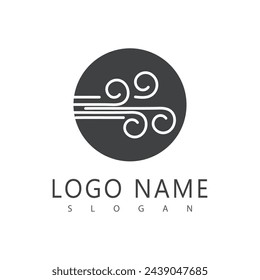 Wind logo vector symbol design