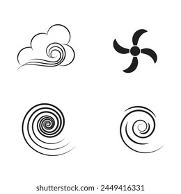 Wind logo vector symbol design