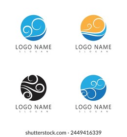 Wind logo vector symbol design