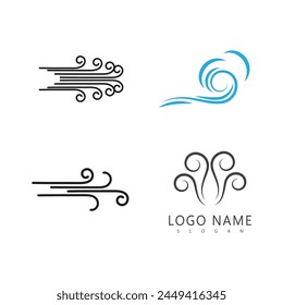 Wind logo vector symbol design