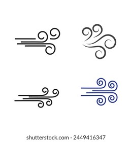 Wind logo vector symbol design