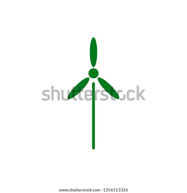 Wind machine, recycle, green\
icon can be used for web, mobile and infographic. Vector\
icon