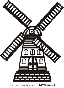 Wind mail pattern black vector illustration