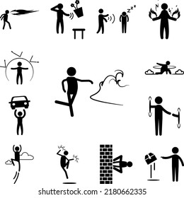 icono de eólica en una colección con otros elementos