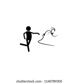 wind man icon. Element of super hero icon for mobile concept and web apps. Glyph wind man icon can be used for web and mobile