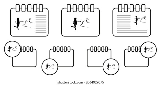 Wind man vector icon in calender set illustration for ui and ux, website or mobile application