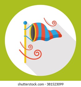 Wind measurement flag flat icon