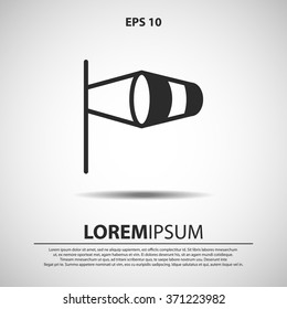Wind measurement icon for web and mobile. flat design style