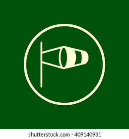 Wind measurement icon for web and mobile. flat design style
