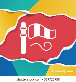 Wind measurement instrument icon