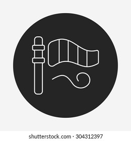 Wind measurement instrument line icon