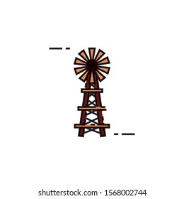 wind mill design, Farm nature rural farming harvest countryside and organic theme Vector illustration