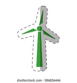 wind mill electric environment design vector illustration eps 10