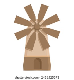 Wind mill icon cartoon vector. Domestic fence. Farmer livestock meadow