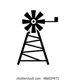 Wind mill icon illustration isolated vector sign symbol