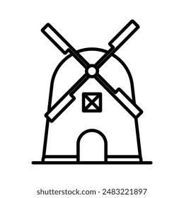 wind mill icon logo sign vector outline