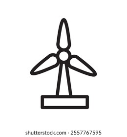wind mill icon Outline vector for web ui