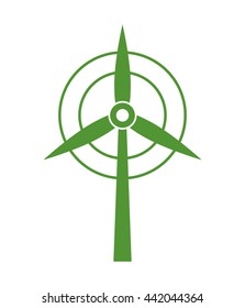 Wind mill  icon. Save energy design. Vector graphic 