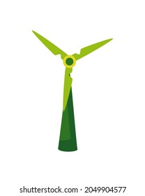 Wind mill on white background