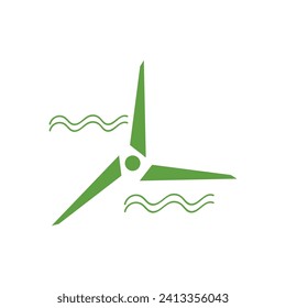 Wind mill on white background