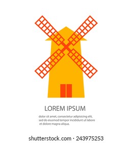 Wind mill symbol, vector illustration