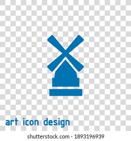 wind mill vector icon on an abstract background