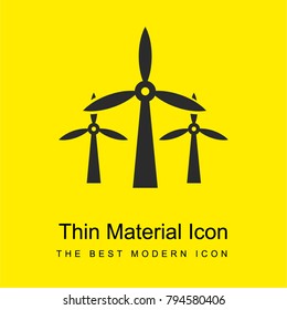 Wind mills bright yellow material minimal icon or logo design
