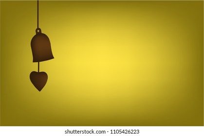 A wind mobile bell background. ( vector )