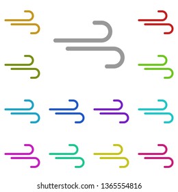 wind multi color icon. Simple glyph, flat vector of Weather icons for UI and UX, website or mobile application