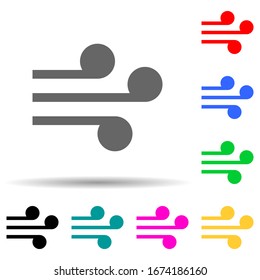 wind multi color style icon. Simple thin line, outline vector of web icons for ui and ux, website or mobile application